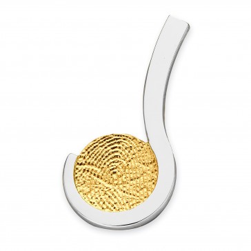 pendant, anhø¤nger, hanger, fingerprint, fingerabdrø¼ck, vingeradruk, loving, gold, goud, yellow, white,