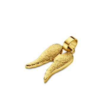 pendant, anhänger, hanger, fingerprint, fingerabdrück, vingerafdruk, angel, 1, gold, goud, yellow,