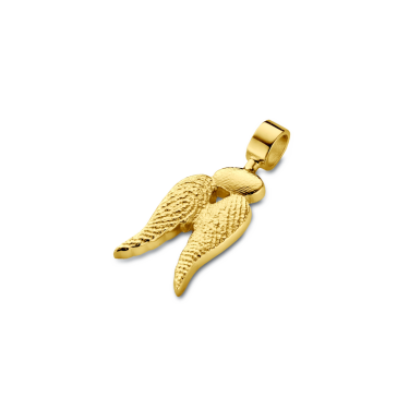 pendant, anhänger, hanger, fingerprint, fingerabdrück, vingerafdruk, angel, 4, gold, goud, yellow,