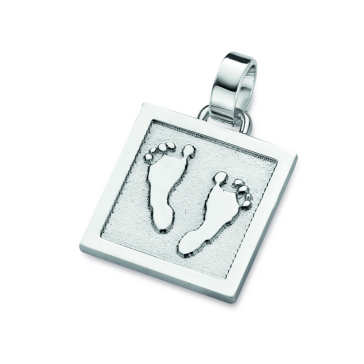 pendant, anhänger, hanger, footprint, Fussabdrück, voetafdruk, unique, silver, silber, zilver,