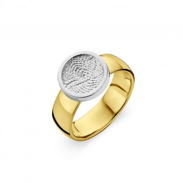 ring, fingerprint, fingerabdrück, vingerafdruk, bliss 1, gold, goud, white, yellow,