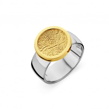 ring, fingerprint, fingerabdrück, vingeradruk, bliss 2, gold, goud, yellow, white,