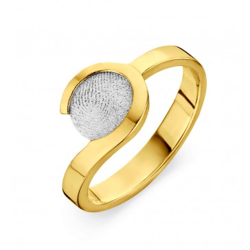 ring, fingerprint, fingerabdrück, vingeradruk, allure, gold, goud, white, yellow