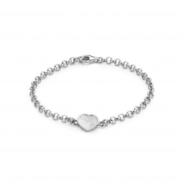 Bliss Heart Armbånd sølv 9mm 