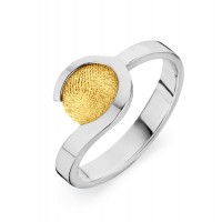 ring, fingerprint, fingerabdrück, vingeradruk, allure, gold, goud, yellow, white,